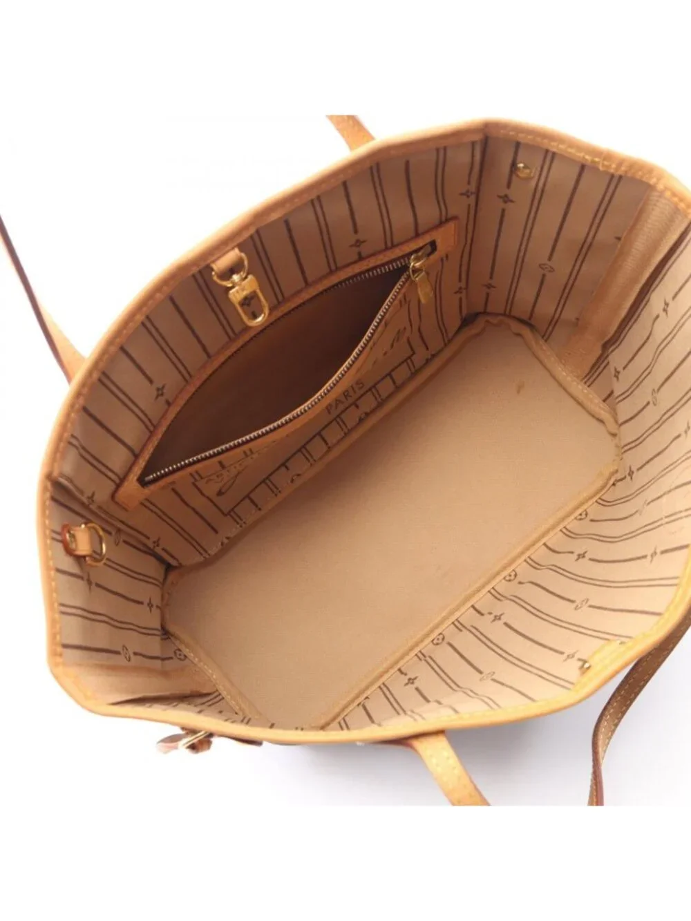 Louis Vuitton Tote Neverfull PM Canvas Leather
